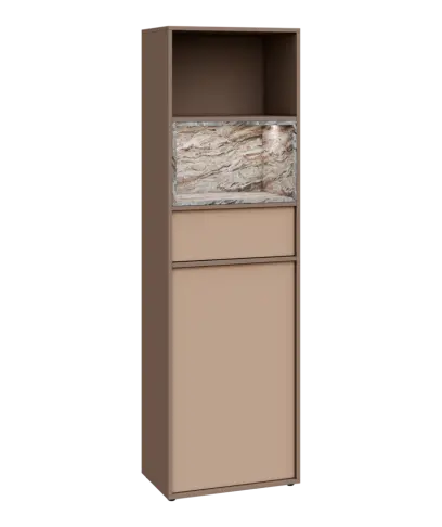 ERY V642 P kancelářská skříň, 1-dveřová/zásuvka/2 niky, 2000x600x400, pravá, neutrální